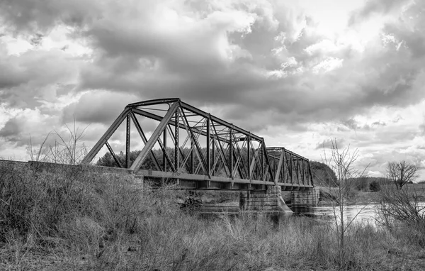 Ancien Pont Treillis Fer Construit 1893 Traversant Mississippi Printemps Galetta — Photo