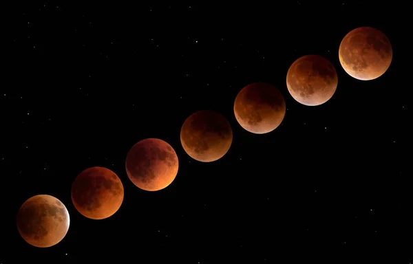 Super Flower Blood Moon Zaćmienie Księżyca Ogółem Zrobione Maja 2022 — Zdjęcie stockowe