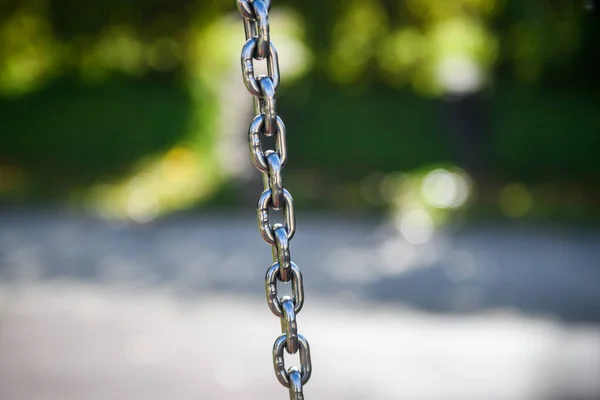 Selective Focus Photo Part Chain Park — Stock Photo, Image