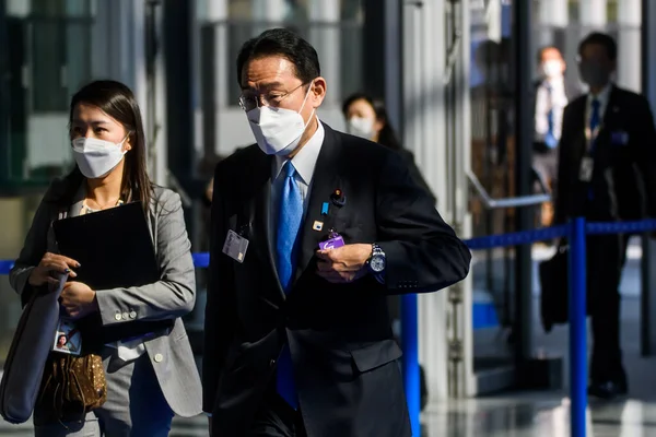 BRÜZSEL, BELGIUM. 24 Mart 2022. Fumio Kishida, Japonya Başbakanı, NATO Olağanüstü Zirvesi sırasında. Brüksel, Belçika