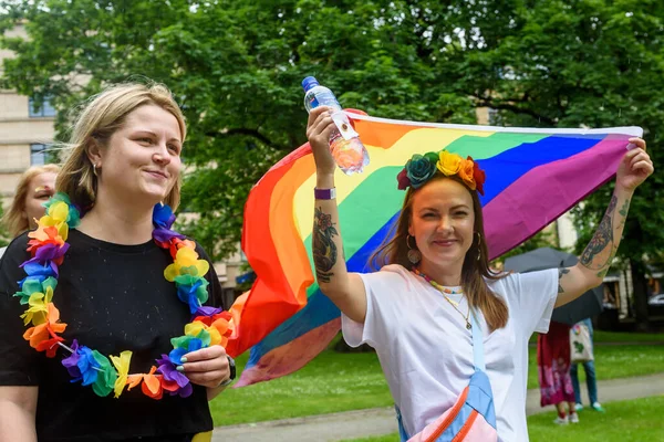 Riga Latvia Juni 2022 Rigastolthet Mars För Frihet Tillsammans Med — Stockfoto