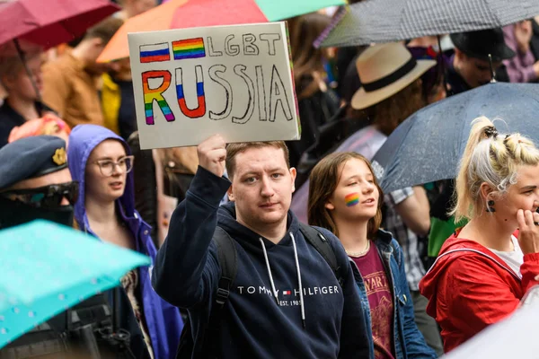 Riga Latvia Junho 2022 Orgulho Riga Marcha Pela Liberdade Juntamente — Fotografia de Stock