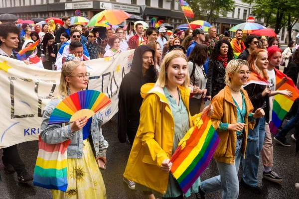 Riga Latvia Junho 2022 Orgulho Riga Marcha Pela Liberdade Juntamente — Fotografia de Stock