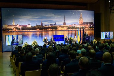 RIGA, LATVIA. 21 Ekim 2022. Riga Konferansı 2022.