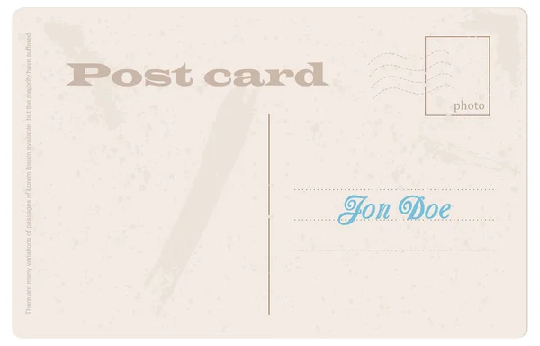 Post card — Stock Vector