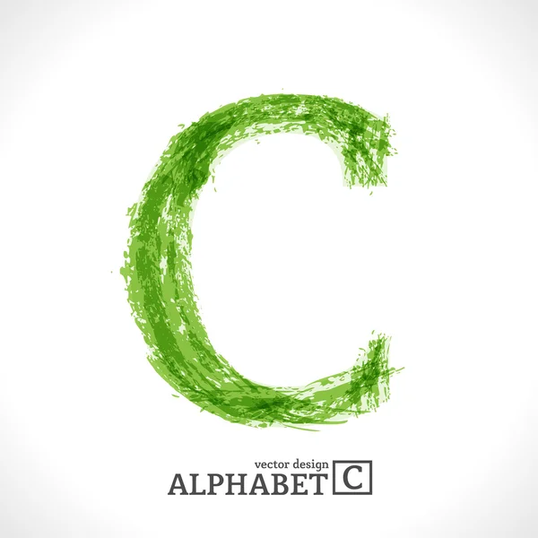Grunge vektör harf c