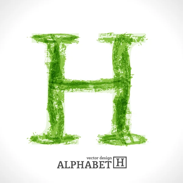 Grunge Vector Letter H — Stock Vector