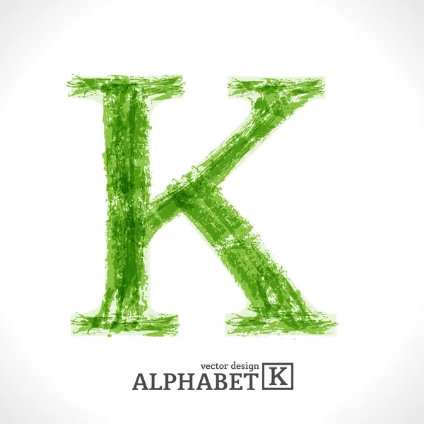 Grunge vector alfabet k — Stockvector