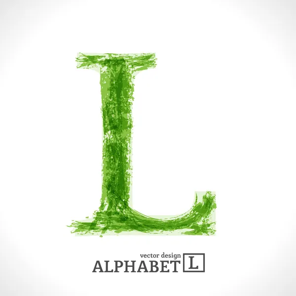 Grunge vektör l harfi