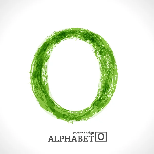 Grunge vektör harf o
