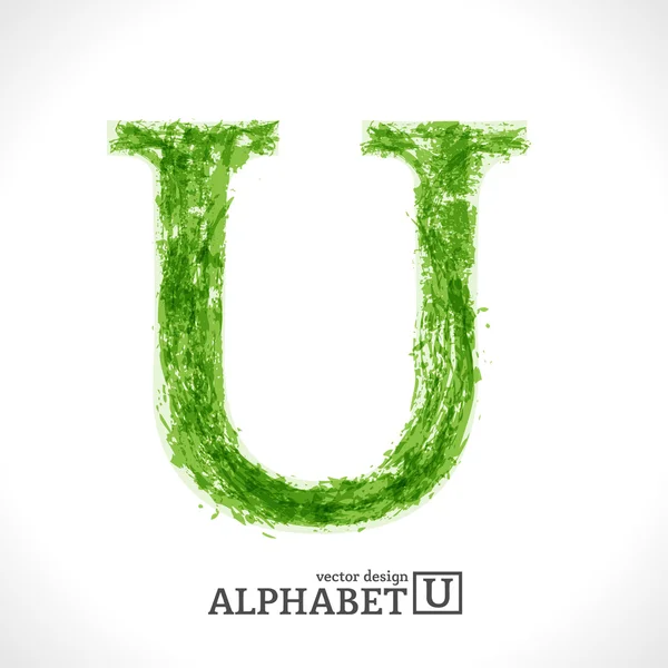 Grunge Vector Letter U — Stock Vector