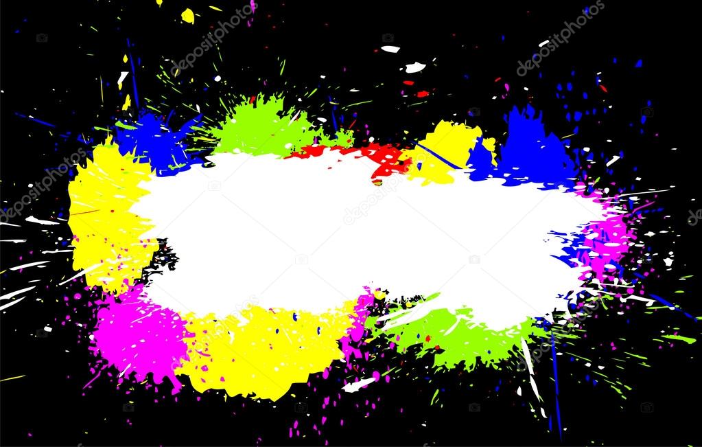 Color paint splashes. Gradient vector background