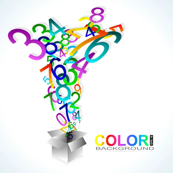 Fond couleur. Chiffres — Image vectorielle