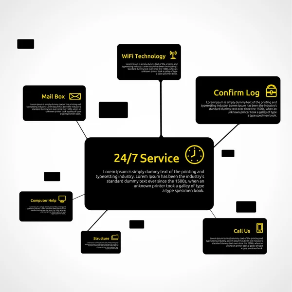 Vektör bilgi şablonu