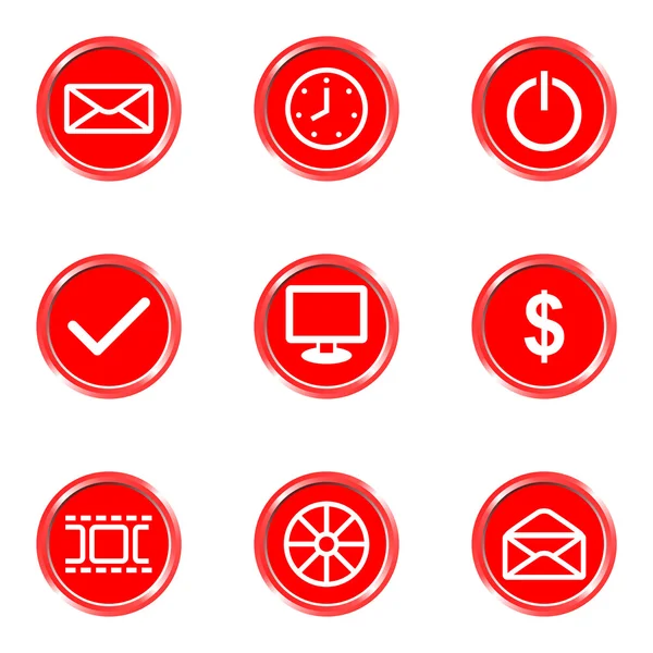 Glossy icons set — Stock Vector