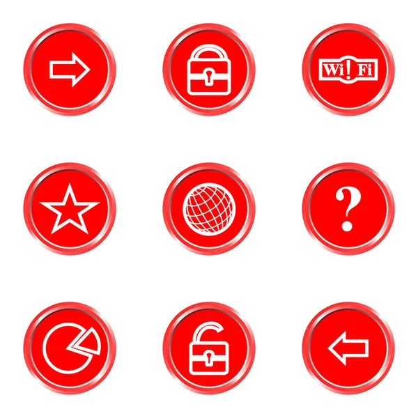 Glossy icons set — Stock Vector