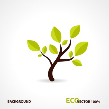 Eko teknik ekoloji tasarım arka plan. logo