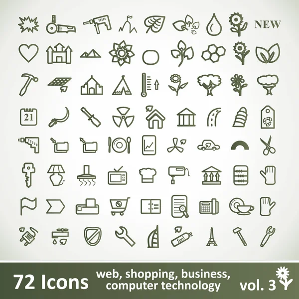 büyük simge yeşil ayarla. vektör toplama