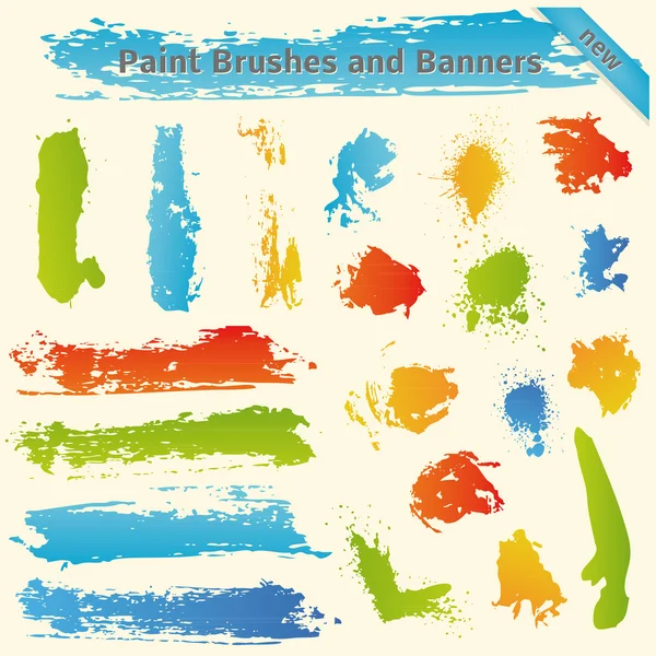 Fırçalar ve boya afiş