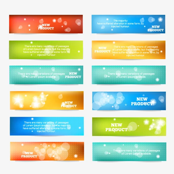 Conjunto de banner de cores — Vetor de Stock