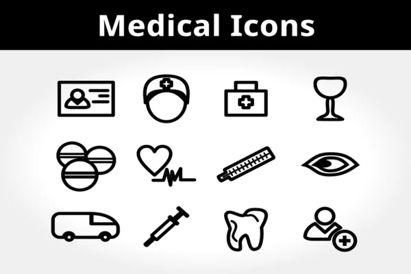 Icone mediche — Vettoriale Stock