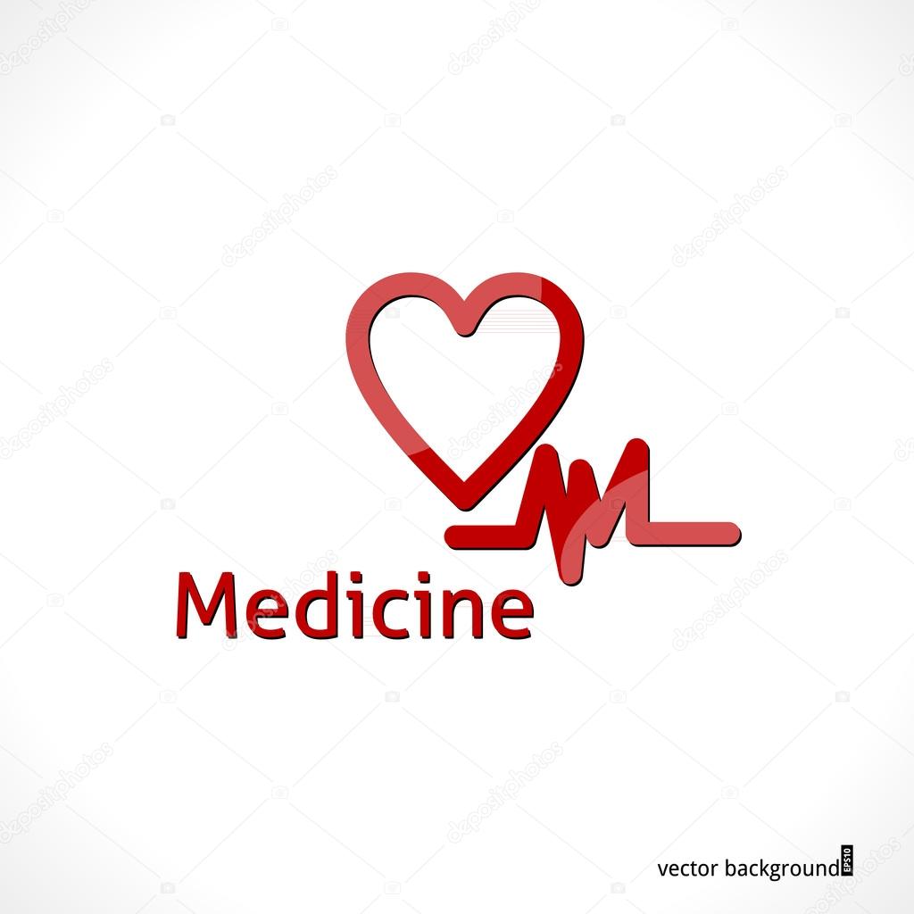 Heart Background. Vector Health Care Design.
