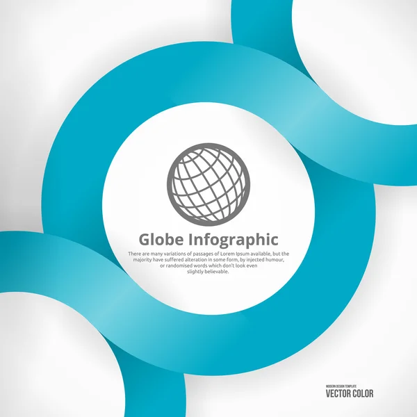 Globe infographic ontwerp — Stockvector