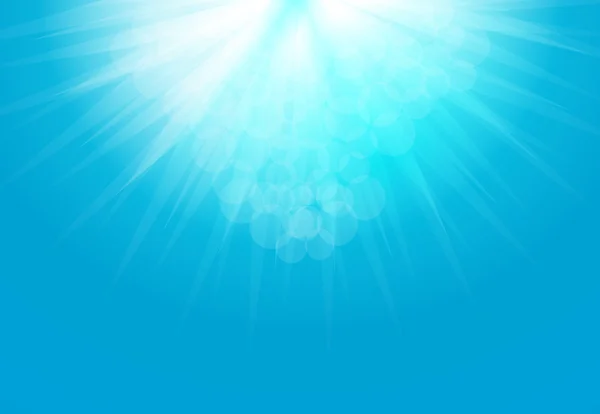 Rayons de soleil Bleu — Image vectorielle
