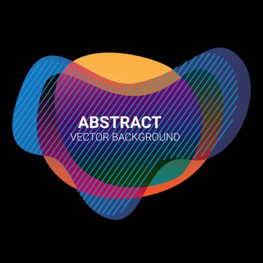 Renk eğiminde serbest akım kümesi. Yarı saydam üst üste binen soyut sıvı organik şekiller. Yumuşak geçiş efektli vektör modern tasarım sıvı elementler