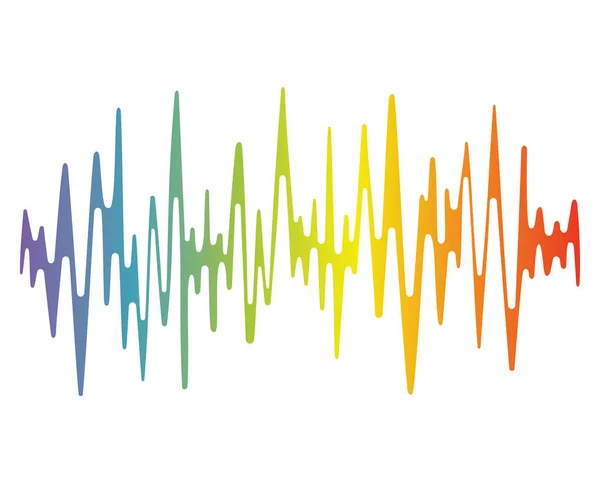 음악 웨이브 플레이어 로고. 다채 로운 등 가요소. 별도의 디자인 상징. 멍에 의 예 — 스톡 사진