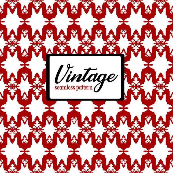 Απρόσκοπτη Κόκκινο Στολίδι Λευκό Φόντο Διάνυσμα Vintage Μοτίβο Απεικόνιση Μπαρόκ — Διανυσματικό Αρχείο