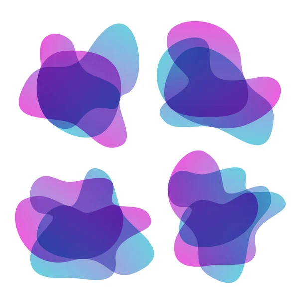 Blur forma livre formas coleção gradiente de cor. Fluido orgânico elementos de design coloridos. Fluxo abstrato com efeito de transição suave, ilustração jpeg — Fotografia de Stock