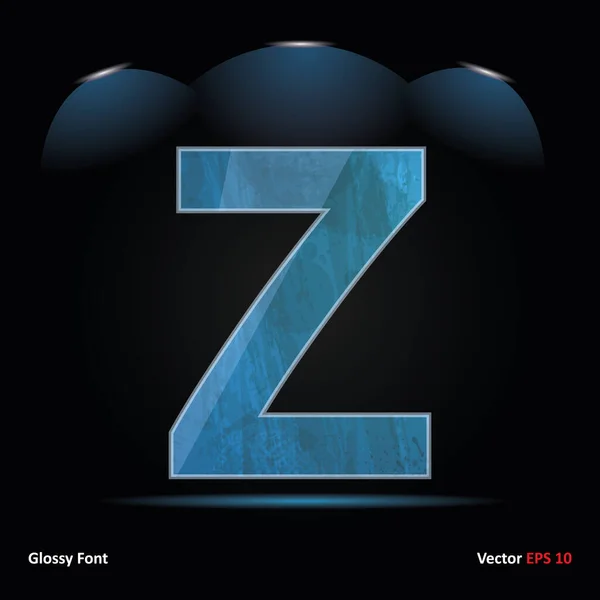 Glossy Grunge Font Dark Vector Background Letter — Stock Vector