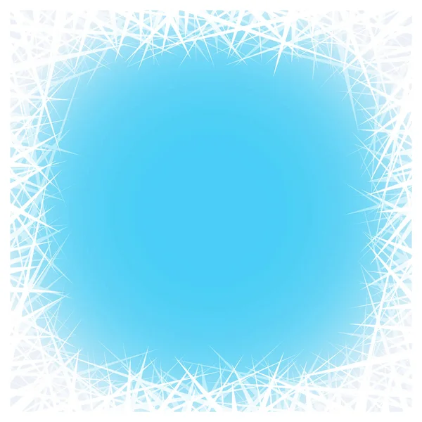 Παγωμένο παράθυρο. Οι λευκές παγωμένες γραμμές σχεδιάζουν διακοσμητικό πλαίσιο. Εικονογράφηση Jpeg χιόνι κρύσταλλο περίγραμμα υφή. Ευχετήρια πρόσκληση διακοπών με grunge μοτίβο — Φωτογραφία Αρχείου