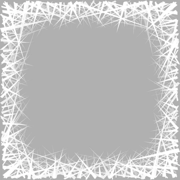 Winter White Frozen Decorative Frame Ice Crystal Border Transparent Background — ストック写真