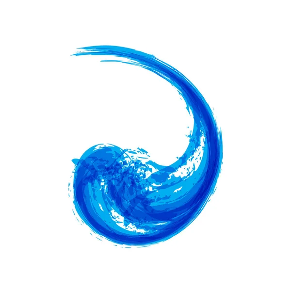 Blått bläck plask logotyp. Abstrakt färgglada fallande vatten våg. Ekoflödesströmmens utformning. Mall för rent vatten. Grunge-symbolen. Jpeg illustration — Stockfoto