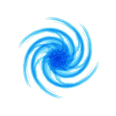 Kasırga kasırgası, tropik tayfun, spiral fırtına ve kasırganın sembolü olarak girdap mavisi mürekkep sıçraması. Eko-akışkan akım tasarımı. Soyut renkli grunge kıvırcık logosu. Jpeg temiz su konsepti şablonu