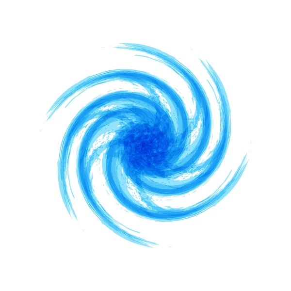 Remolino de tinta azul salpicadura como símbolo de huracán ciclón viento, tifón tropical, tormenta espiral, tornado. Diseño de flujo de fluido ecológico. Logo abstracto y colorido de los rizos grunge. Plantilla de concepto de agua limpia Jpeg — Foto de Stock