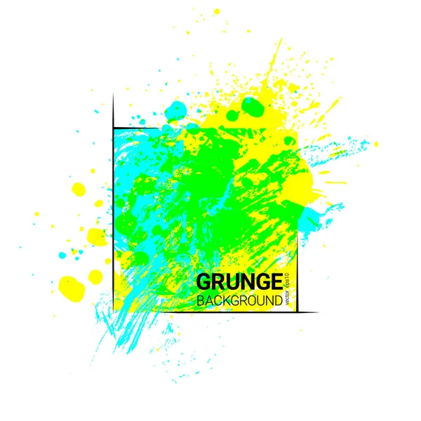 Aquarelle Encre Brillante Éclaboussure Lobes Colorés Gouttes Abstraites Traits Avec — Image vectorielle