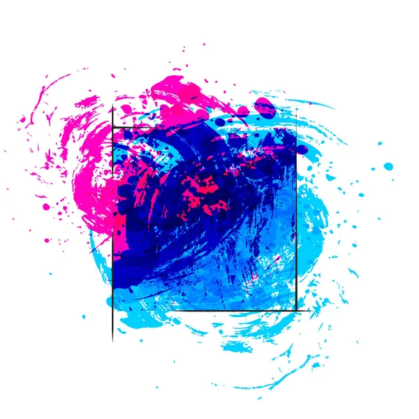 Inkt Aquarel Kleurrijke Plons Stippen Streelt Abstracte Achtergrond Met Zwart — Stockfoto