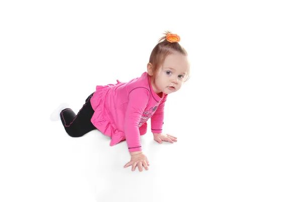 Crawling little girl — Stock Photo, Image