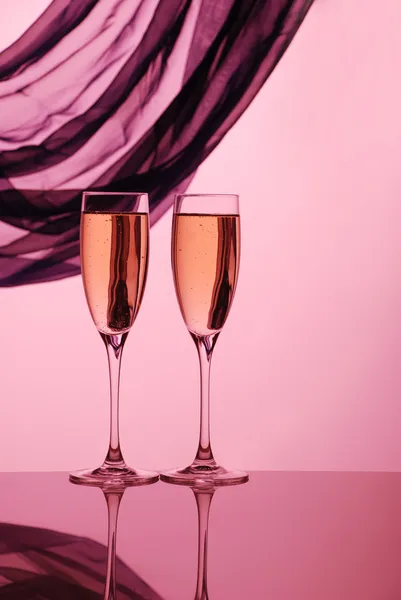 Pair glass of champagne Royalty Free Stock Images