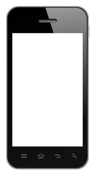 Téléphone intelligent avec écran blanc — Image vectorielle