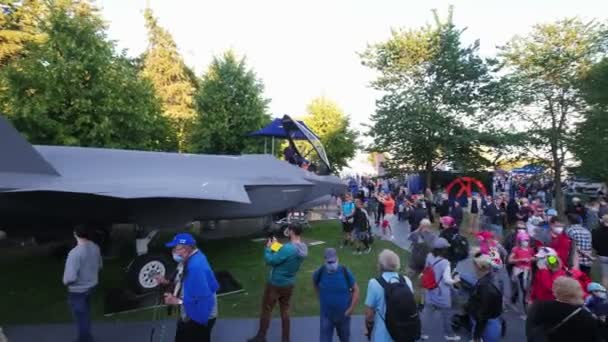 Helsinki Finlandiya Ağustos 2021 Kaivopuisto Hava Gösterisi Nde Lockheed Martin — Stok video
