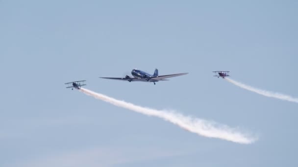 Helsinki Finlandiya Ağustos 2021 Kaivopuisto Hava Gösterisinde Arctic Eagles Fin — Stok video