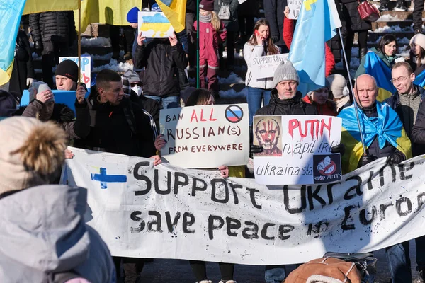 Demonstration gegen die russische Aggression in der Ukraine — Stockfoto