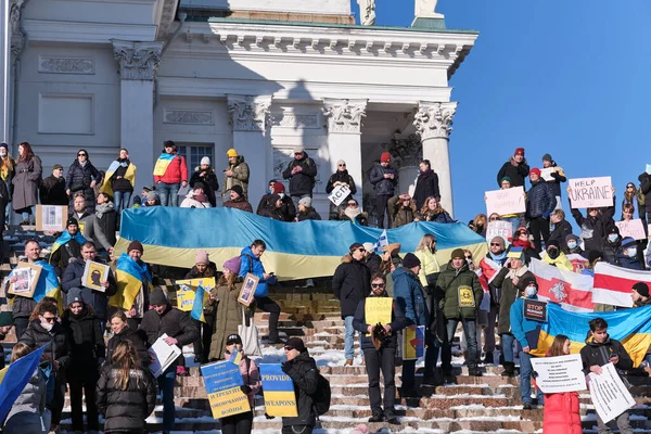 Demonstratie tegen de Russische agressie in Oekraïne — Gratis stockfoto