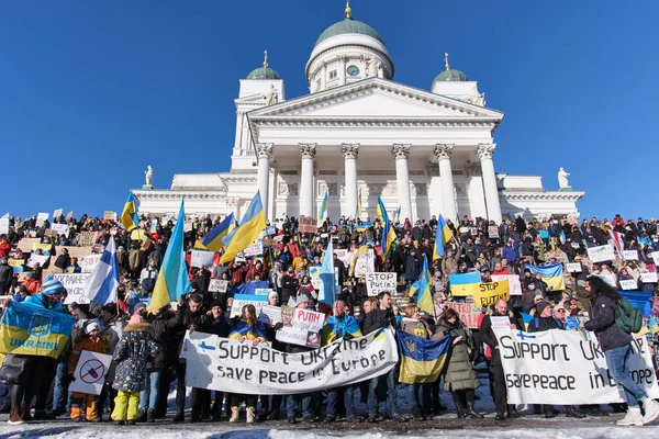 Demonstratie tegen de Russische agressie in Oekraïne — Gratis stockfoto