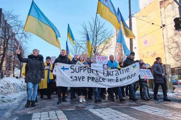 Demonstration against the Russian aggression in Ukraine — Free Stock Photo