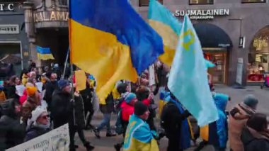 Ukrayna 'daki Rus saldırısına karşı gösteri
